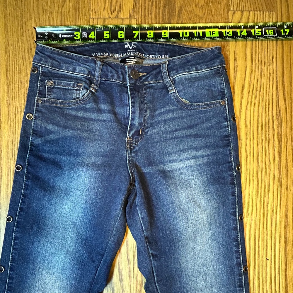 Versace V 1969 Skinny Jeans With Grommet Details - Picture 2 of 10
